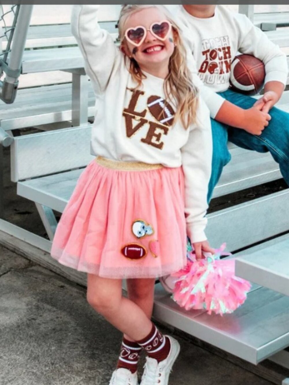 NWT Sweet Wink Girls Sparkle Football Tutu Pink Skirt - Picture 3 of 4